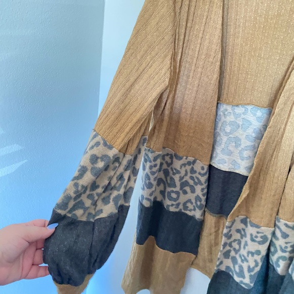 Brown Long Sleeve Cardigan - Picture 2 of 3